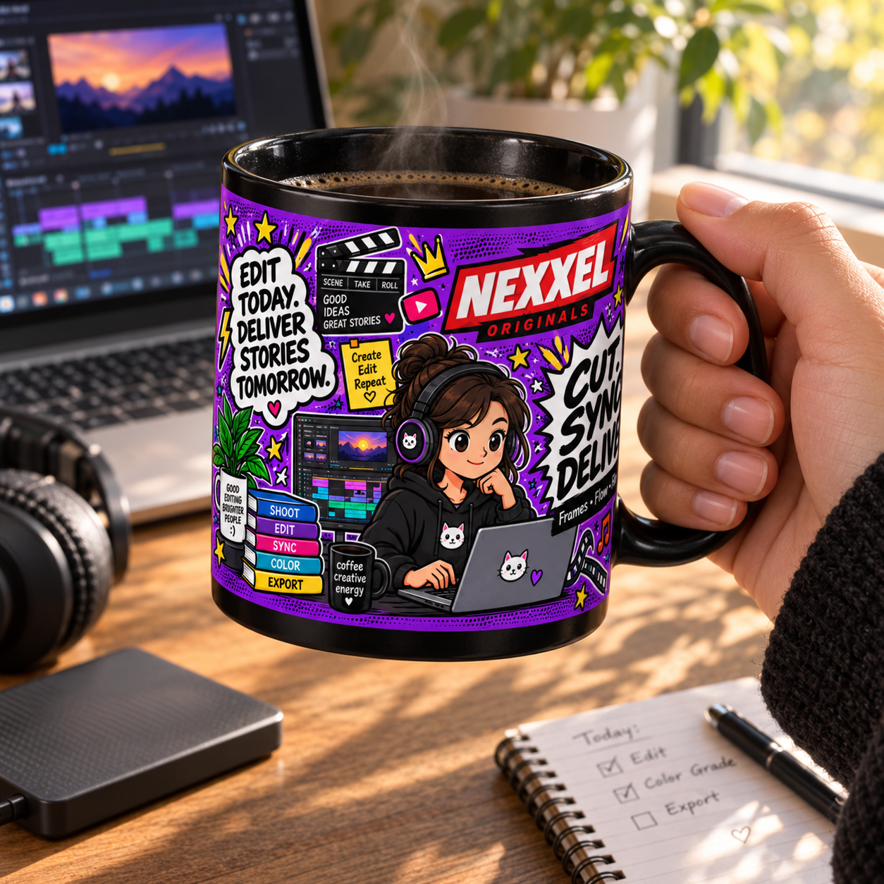 Cut. Sync. Deliver. Mug