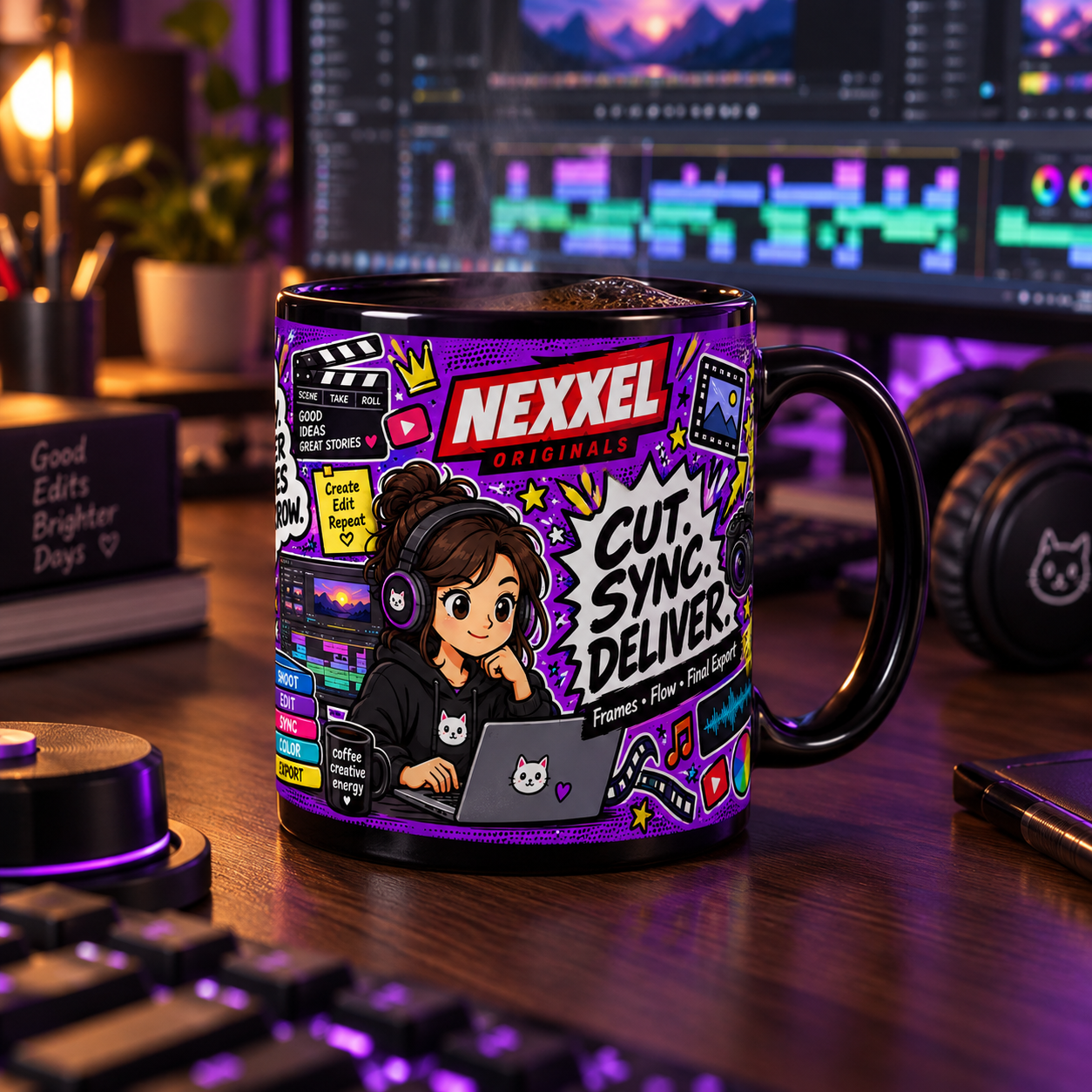 Cut. Sync. Deliver. Mug
