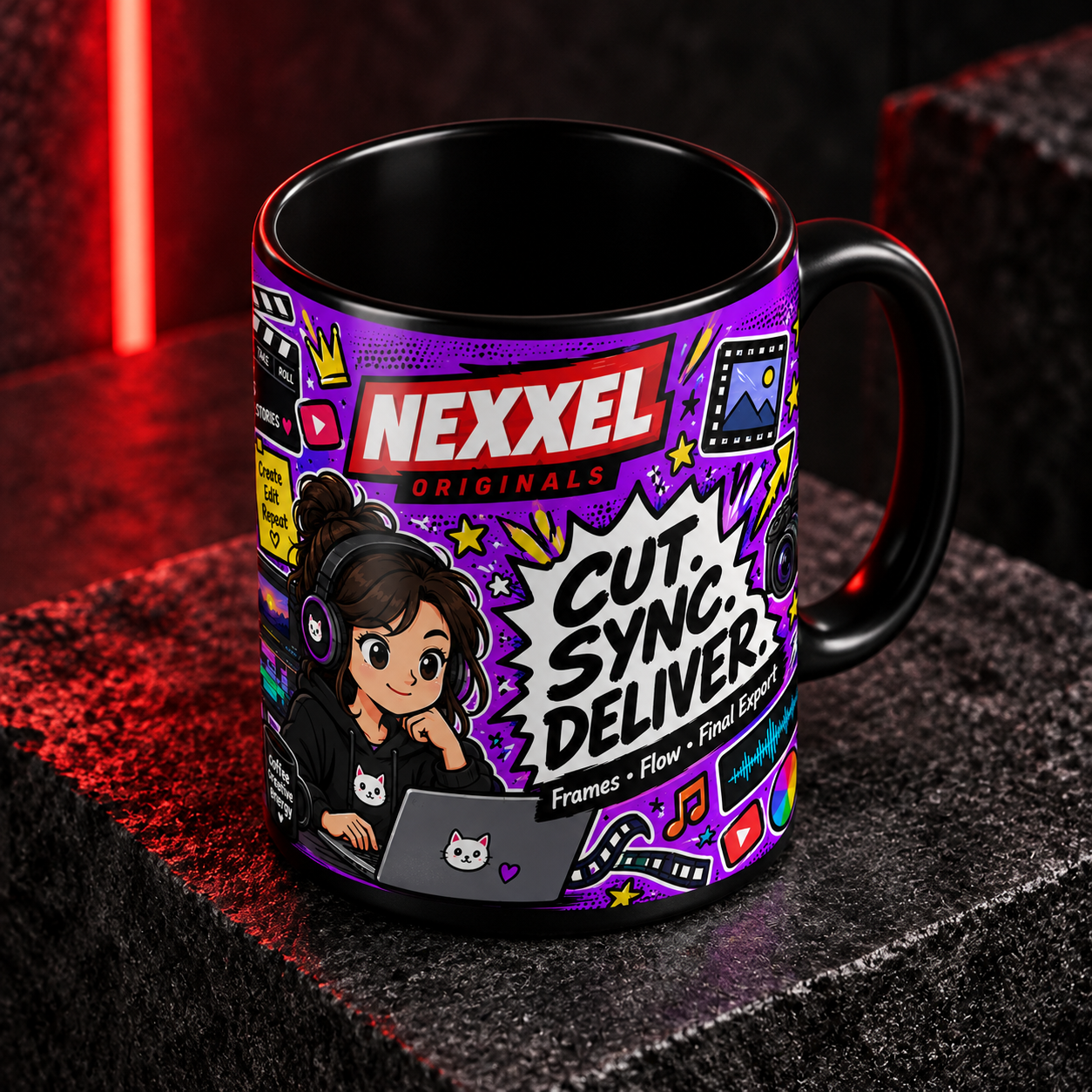 Cut. Sync. Deliver. Mug