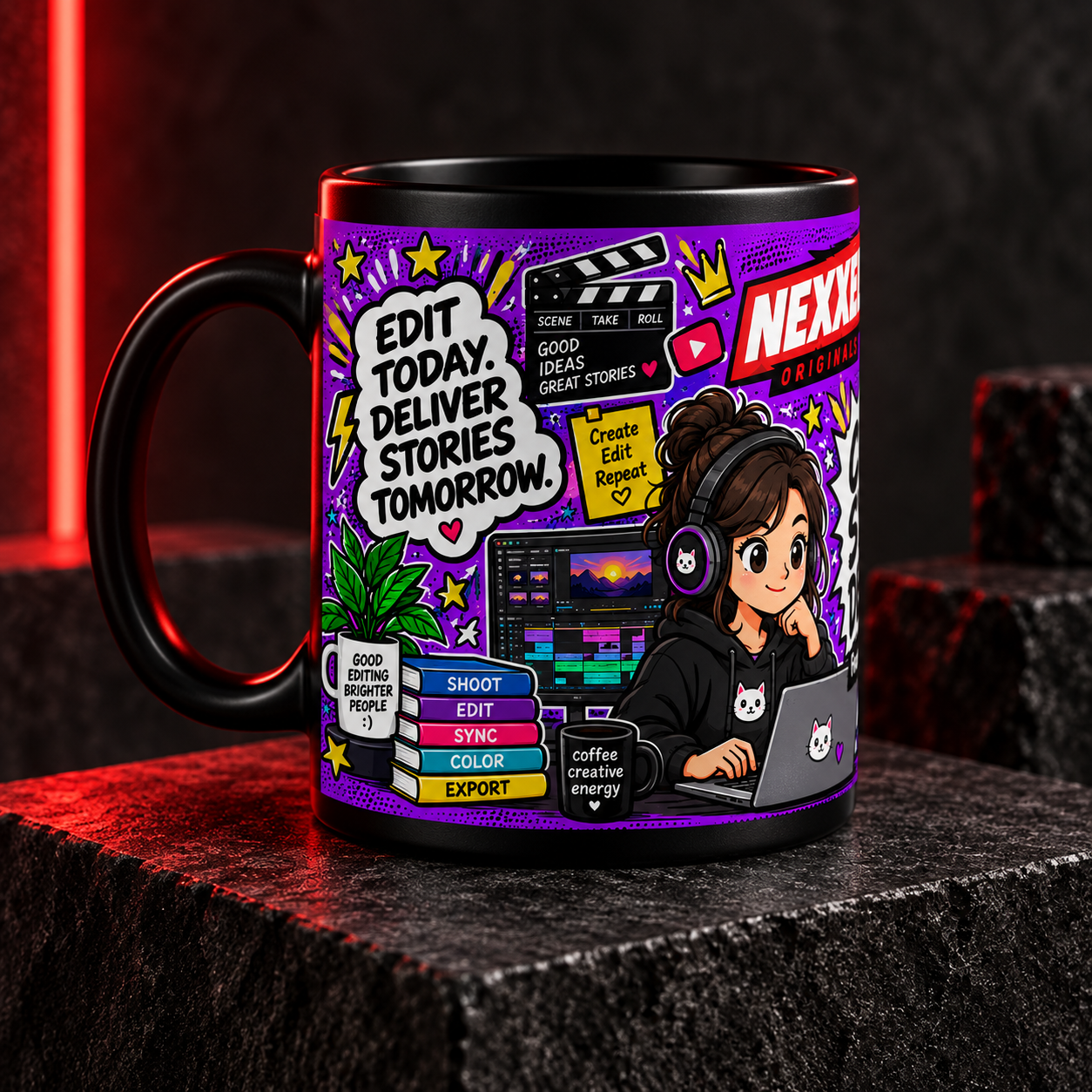 Cut. Sync. Deliver. Mug